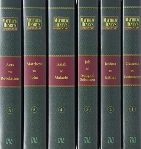 Cover of Matthew Henry's Commentary on the Whole Bible, 6 Volumes