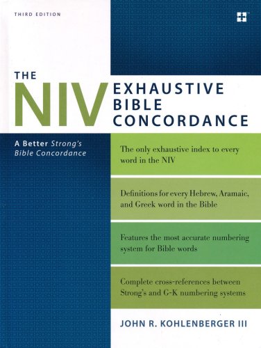 Cover of The NIV Exhaustive Bible Concordance, Third Edition