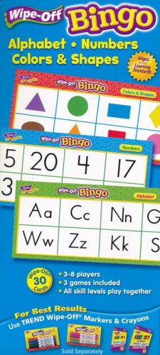 Cover of Alphabet, Numbers, Colors & Shapes Wipe-Off Bingo