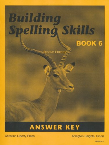 Cover of Building Spelling Skills Book 6 Answer Key, 2nd Edition, Grade 6