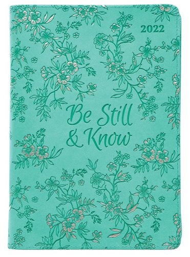 Cover of 2022 12-month Executive Planner, Be Still and Know, Mint Green