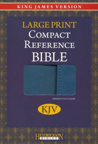 Cover of KJV Large Print Compact Reference Bible with Flap Flexisoft Blue