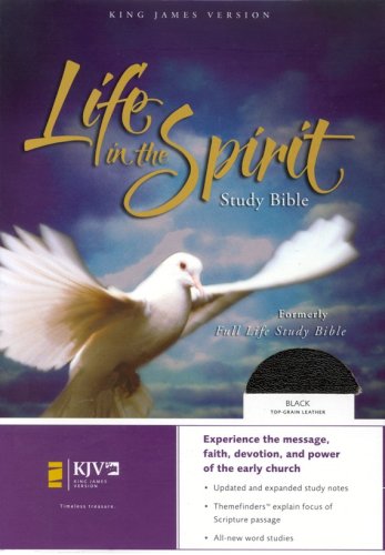 Cover of KJV Life in the Spirit Study Bible, Top Grain Leather, Black (Previously titled The Full Life Study Bible)