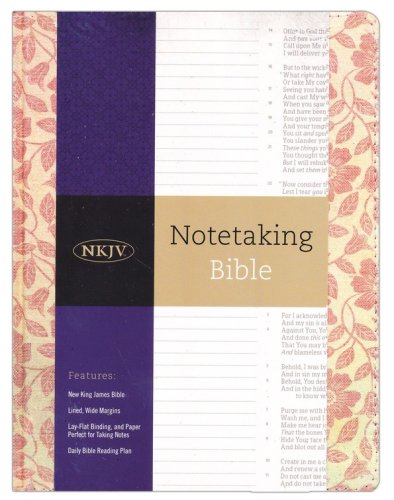 Cover of NKJV Notetaking Bible, Red Floral Cloth
