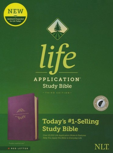 Cover of NLT Life Application Study Bible, Third Edition--soft leather-look, purple (indexed)