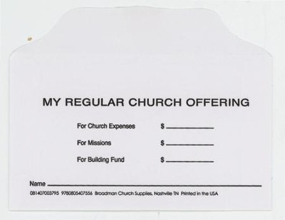 Cover of Three-Fund Weekly No. 3 Size Offering Envelopes, 4.25 inch x 2.5 inch, Pack of 100