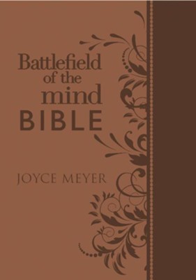 Cover of Battlefield of the Mind Bible: Renew Your Mind Through the Power of God's Word, Imitation Leather, brown