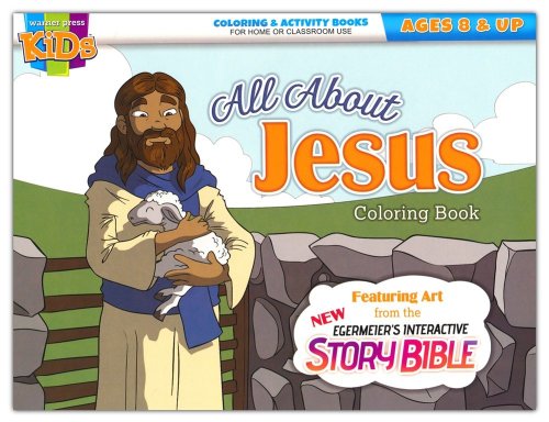 Cover of Egermeier's Horizontal All About Jesus Coloring Activity Books ages 8-10