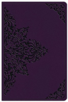 Cover of ESV Value Compact Bible--soft leather-look, lavender with filigree design