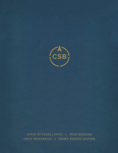 Cover of CSB Verse-by-Verse Reference Bible--bonded leather, brown