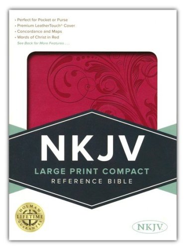 Cover of NKJV Large Print Compact Reference Bible, Pink Leathertouch