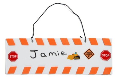 Cover of Concrete & Cranes: Barricade Door Hanger Craft (pkg. of 10)