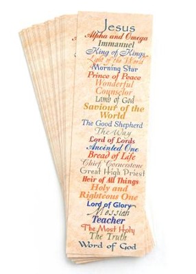Cover of Names of Jesus Bookmarks, 25-Pack