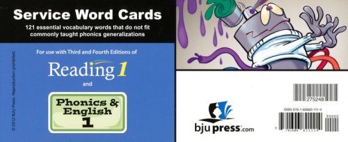 Cover of BJU Press Reading Service Word Cards, Grade 1 (Fourth Edition)