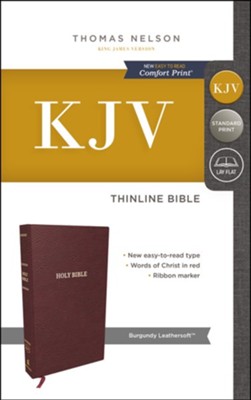 Cover of KJV Thinline Bible, Comfort Print; Burgundy Leathersoft