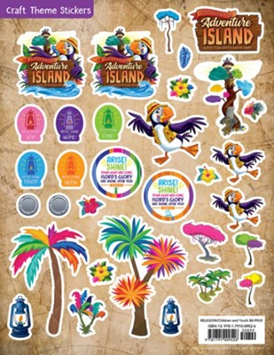 Cover of Discovery on Adventure Island: Craft Theme Stickers, pack of 12