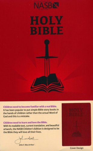 Cover of NASB Children's Edition - Sunset Red Faux Leather