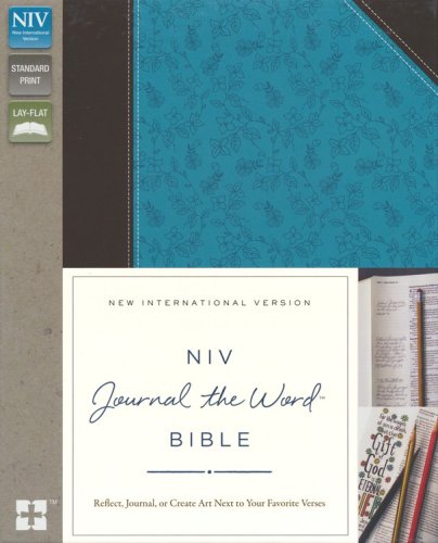 Cover of NIV Journal the Word Bible--soft leather-look, chocolate/turquoise