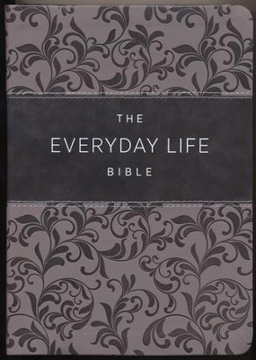 Cover of Everyday Life Bible: The Power Of God's Word For Everyday Living, Imitation Leather, pewter