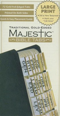 Cover of Majestic Bible Tabs - Traditional Gold Large Print