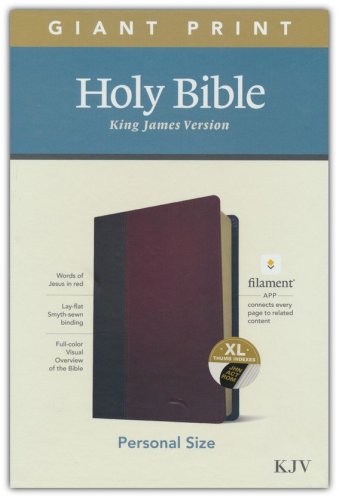 Cover of KJV Giant-Print Personal-Size Bible, Filament Enabled Edition--soft leather-look, brown/mahogany (indexed)