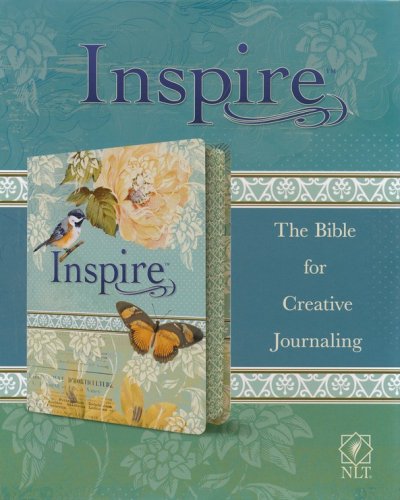Cover of NLT Inspire Bible: The Bible for Creative Journaling, LeatherLike, Silky Vintage Blue/Cream