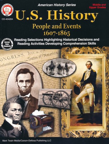 Cover of U.S. History People and Events 1607-1865, Middle/Upper Grades