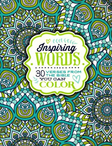 Cover of Inspiring Words: 30 Verses from the Bible You Can Color