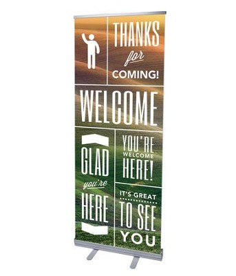 Cover of Phrases Welcome (31 inch x 79 inch) RollUp Banner