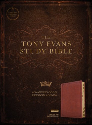 Cover of CSB Tony Evans Study Bible--soft leather-look, British tan (indexed)