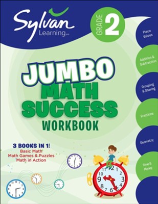 Cover of 2nd Grade Jumbo Math Success Workbook: Activities, Exercises, and Tips to Help Catch Up, Keep Up, and Get Ahead (Workbook)