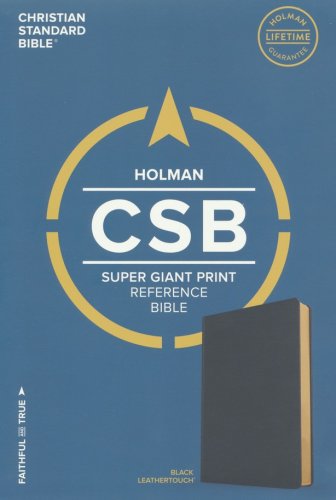 Cover of CSB Super Giant Print Reference Bible, Black LeatherTouch