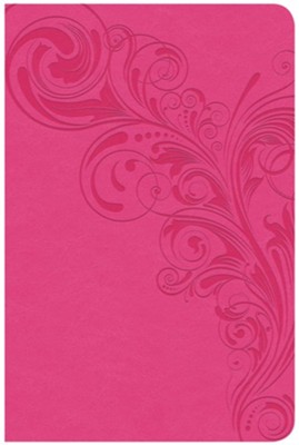 Cover of CSB Super Giant Print Reference Bible, Pink LeatherTouch, Thumb-Indexed