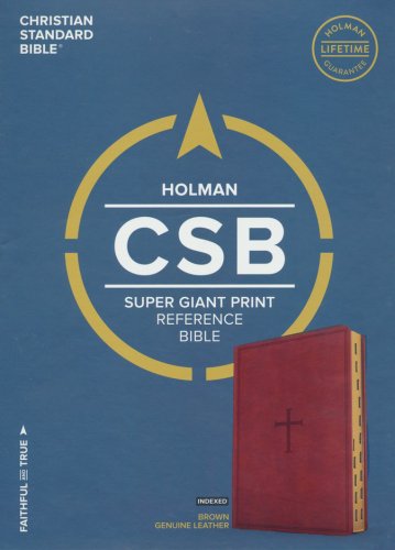 Cover of CSB Super Giant Print Reference Bible, Brown LeatherTouch, Thumb-Indexed