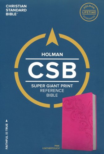 Cover of CSB Super Giant Print Reference Bible, Pink LeatherTouch