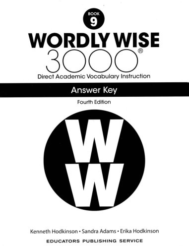 Cover of Wordly Wise 3000 Book 9 Key (4th Edition; Homeschool Edition)