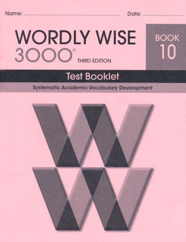 Cover of Wordly Wise 3000 Book 10 Test 3rd Ed. (Homeschool Edition)