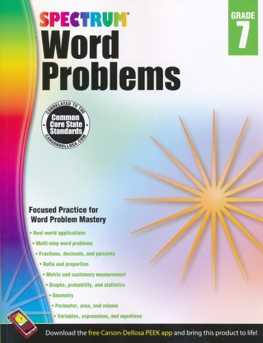 Cover of Spectrum Word Problems Grade 7