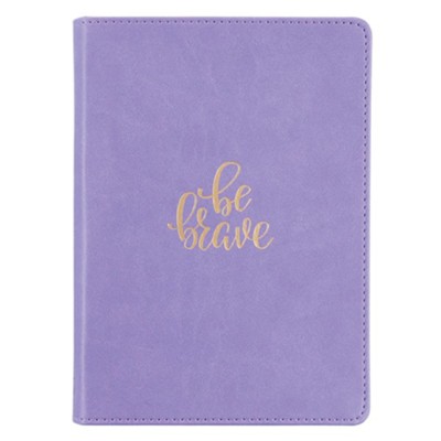 Cover of Be Brave Handy Journal, LuxLeather Purple