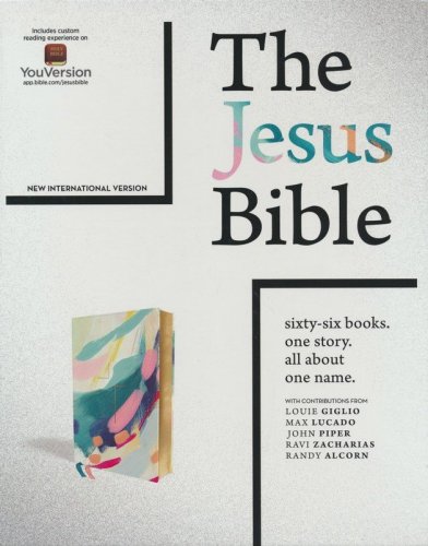 Cover of NIV, The Jesus Bible Comfort Print--soft leather-look, teal/multicolor