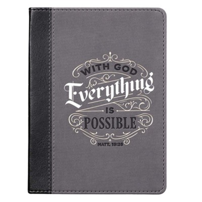 Cover of With God Everything Is Possible Handy Sized Faux Leather Journal