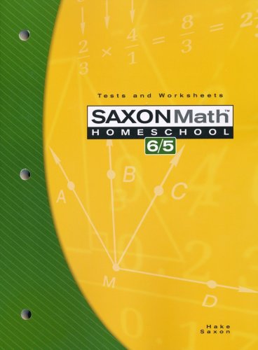 Cover of Saxon Math 6/5, 3rd Edition, Tests & Worksheets