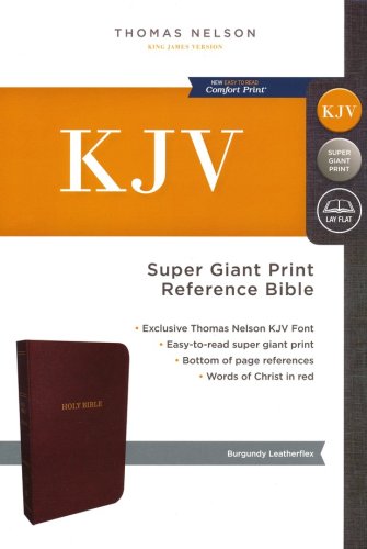 Cover of KJV Reference Bible Super Giant Print, Burgundy