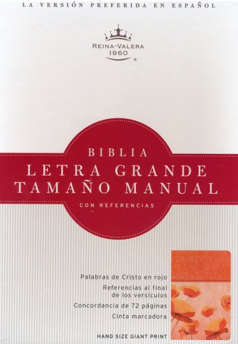 Cover of Biblia RVR 1960 Letra Gde. Tam.Manual Ref., Piel Imit. Dam./Coral (RVR 1960 Hand Size GtPt.Ref. Bible, Damask/Coral LeatherT.)