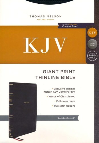 Cover of KJV Giant-Print Thinline Bible, Comfort Print--soft leather-look, black (red letter)