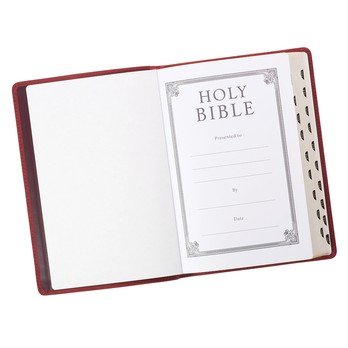 Cover of KJV Large-Print Thinline Gift Bible--genuine leather, burgundy