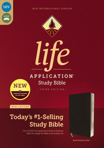 Cover of NIV Life Application Study Bible, Third Edition--bonded leather, black