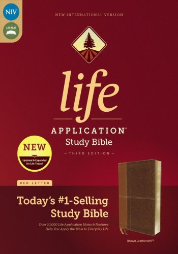 Cover of NIV Life Application Study Bible, Third Edition--soft leather-look, brown
