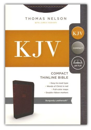 Cover of KJV, Thinline Bible, Compact, Imitation Leather, Burgundy