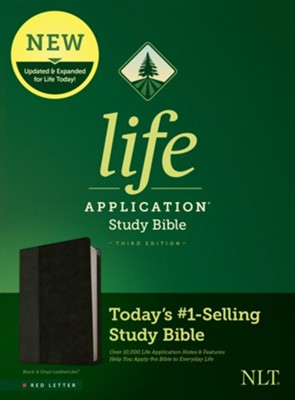 Cover of NLT Life Application Study Bible, Third Edition--soft leather-look, black/onyx